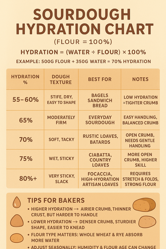 Sourdough Hydration Chart