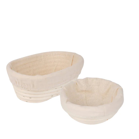 Oval Bread Proofing Basket, Handmade Sourdough Bread Baking Supplies, Banneton Bread Proofing Basket Brotform with Proofing Cloth Liner for Sourdough Bread, Baking