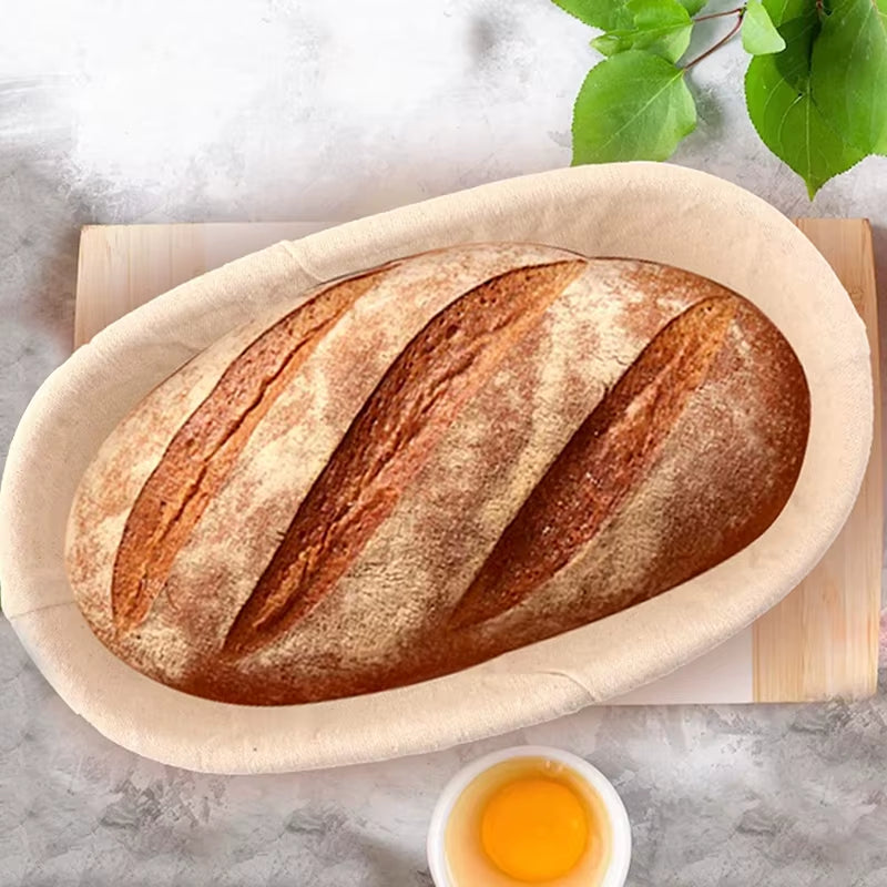 Professional Baking Tools: Banneton Set for Dough Fermentation and Bread Proofing, Ideal for Home and Artisan Bakers - Sourdough Rattan Basket