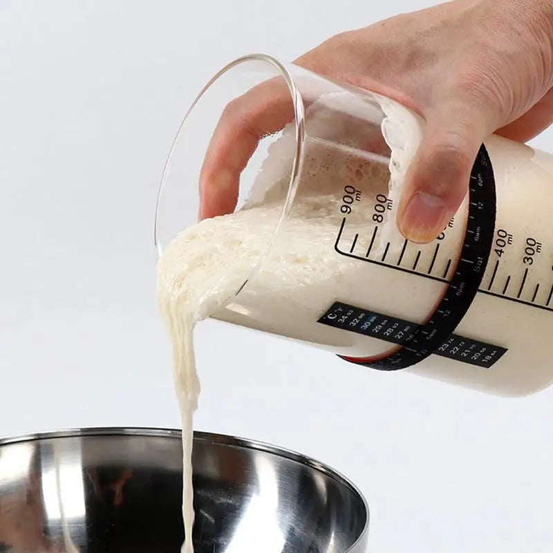 Sourdough Jar Yogurt Fermentation Kit for Beginners Multifunctional Sourdough Starter Jar Kit Home Bread Baking Supplies