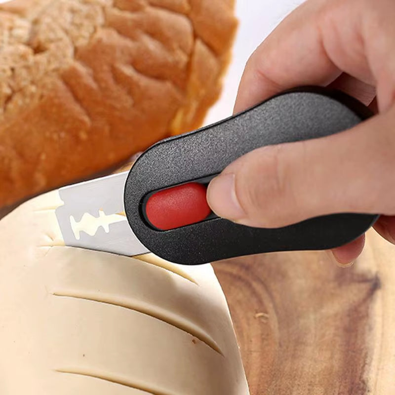 Magnetic Bread Scoring Tool with 5 Razors Blades Ergonomic Sourdough Slashing Razors Kitchen Sourdough Supplies for Baking